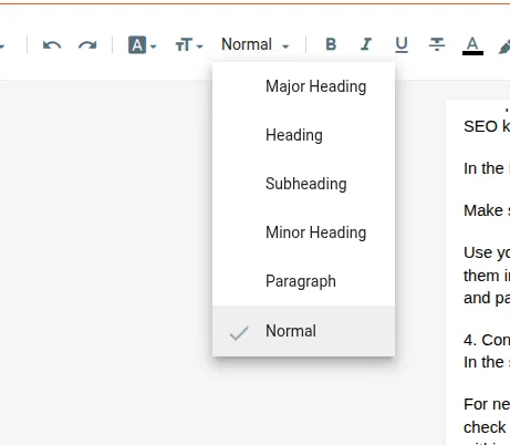 Blogger heading tags